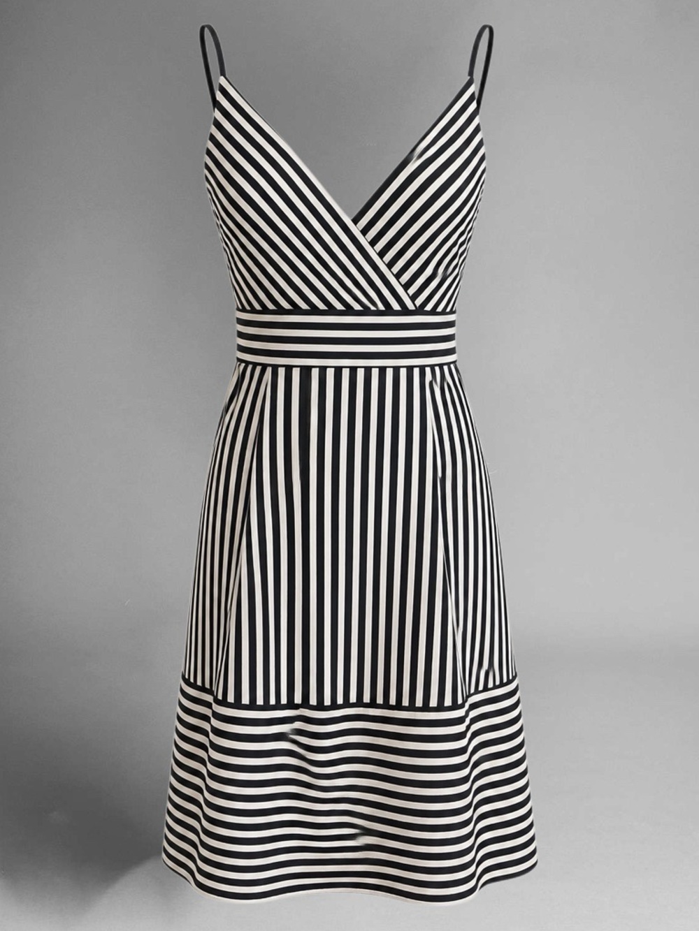 Soprano Navy and White Striped Dress